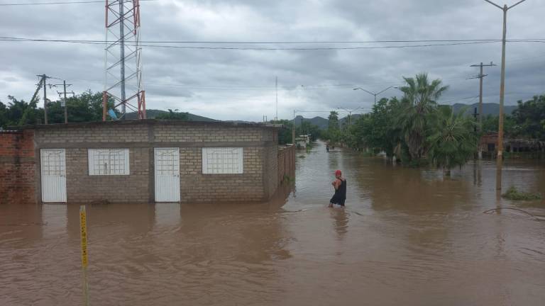 Ejido La Campana, una comunidad de Escuinapa, durante el huracán Pamela.