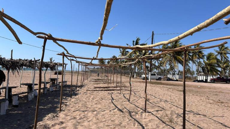 Ya inició la construcción de las enramadas para las Fiestas del Mar de Las Cabras, en Escuinapa.