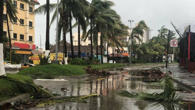 Deja huracán ‘Pamela’ avenidas inundadas y decenas de árboles caídos en Mazatlán