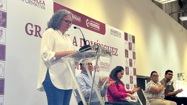 La Diputada federal por Morena presenta en Culiacán un informe de su trabajo legislativo.