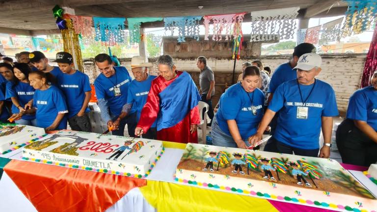 Pastel donado para los festejos de Chametla.