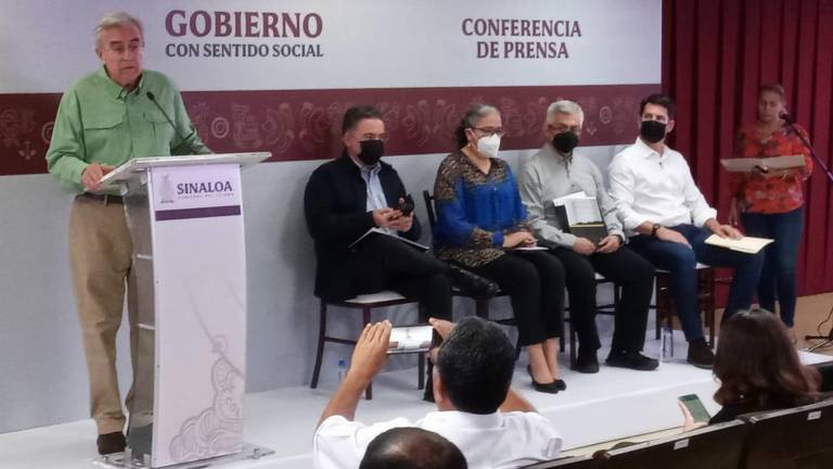 Conferencia semanera encabezada por el Gobernador de Sinaloa Rubén Rocha Moya.