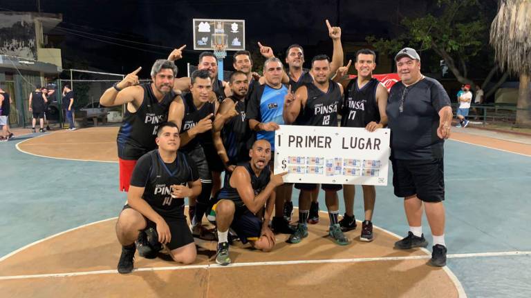 Pinsa se corona campeón en Liga Empresarial de Baloncesto, en Mazatlán