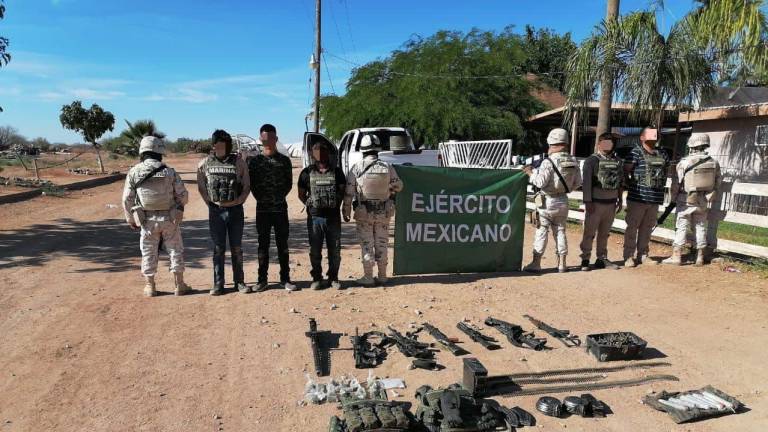 Detiene el Ejército a grupo armado en Caborca, Sonora; cuatro son de Sinaloa