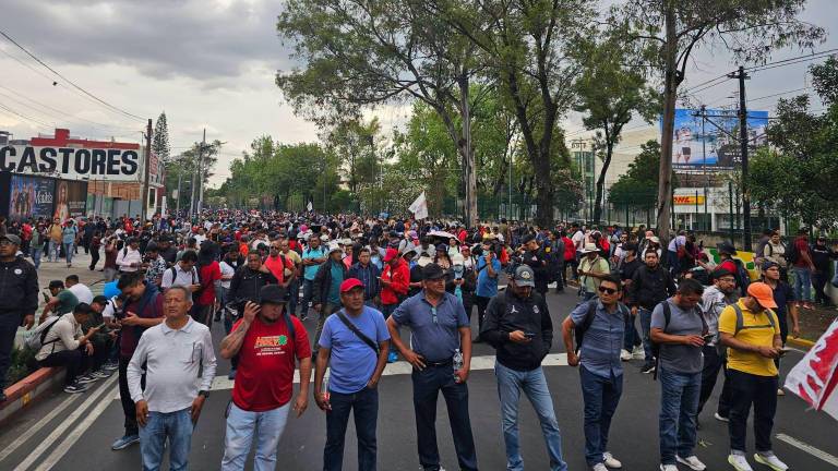 Movilización de maestros de la CNTE el jueves en la Ciudad de México.