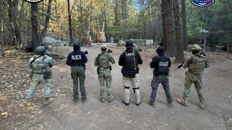 Operativo en Chihuahua donde desmantelaron un laboratorio de drogas clandestino en abril pasado.