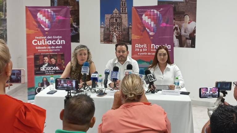 Rueda de prensa para invitar al Primer Festival del Globo que se realizará en Culiacán.