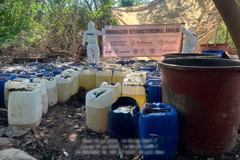 Desmantelan seis laboratorios clandestinos en Navolato y más de cuatro toneladas de metanfetamina aseguradas