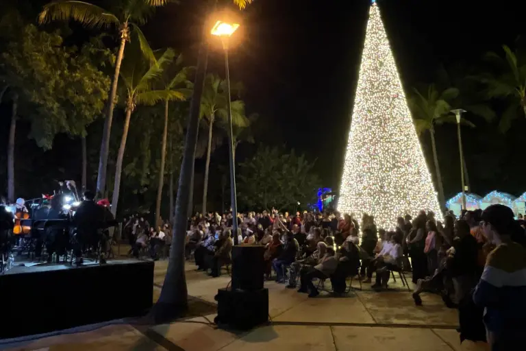 Brinda Concierto Navideño la Orquesta Sinfónica Juvenil en el Jardín Botánico