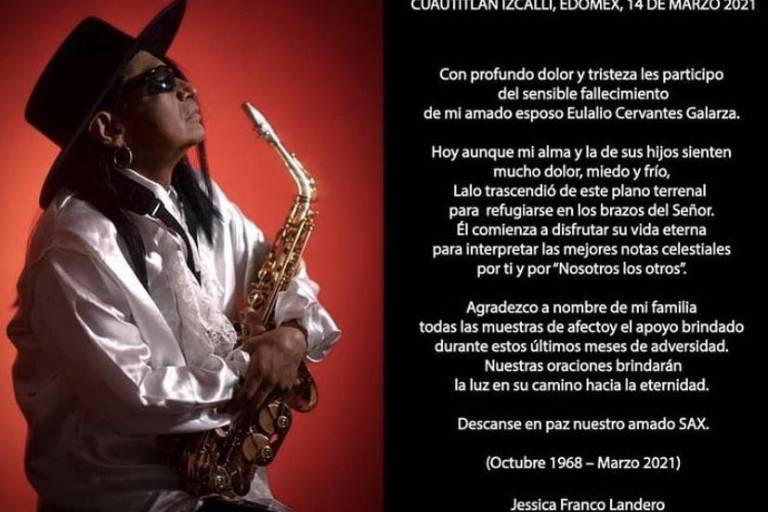 El rock está de luto: muere Sax, músico de Maldita Vecindad