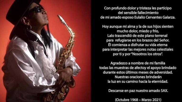 Por causa de Covid-19, muere Sax, músico de La Maldita Vecindad.