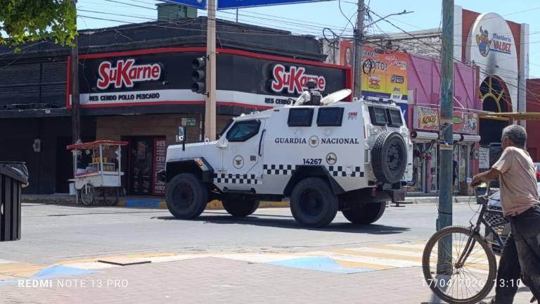 Fuerzas Federales mantienen un operativo en el Centro de Escuinapa.
