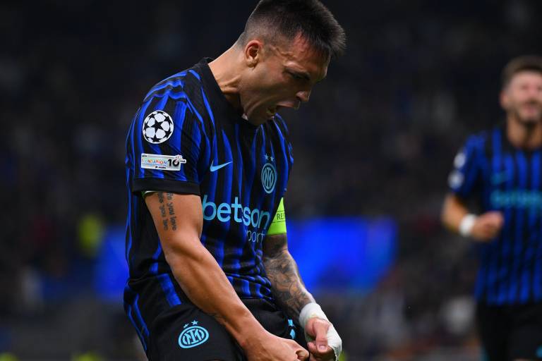 Lautaro Martínez, doblete y récord ante el Slavia