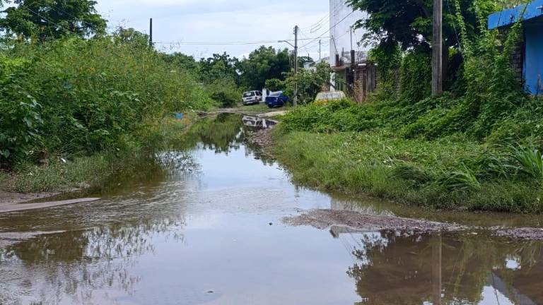En la colonia Dámaso Murúa padecen de las inundaciones durante lluvias copiosas como la de la noche del lunes.