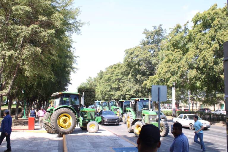 Productores de maíz se instalan en Palacio de Gobierno en señal de protesta por el precio del maíz