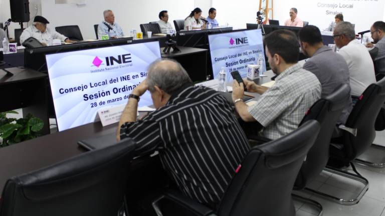 Sesión de la Junta Local del INE en Sinaloa donde se abordó la solicitud de organizar un debate entre quienes aspiran al Senado.