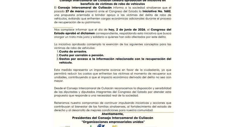 El Congreso del Estado aprobó el dictamen de la Iniciativa número 1682, la cual exenta a las víctimas de robo de vehículos de diversos cobros estatales y municipales.