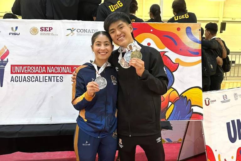 Idalia Nieto y Hiroto Yoshii, comparten la dicha de subir al podio