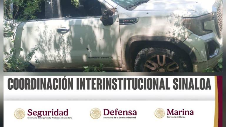 Personal militar aseguró un vehículo, armas y explosivos tras un enfrentamiento con civiles armados en el poblado Ensenada, en Elota, donde hubo dos abatidos.