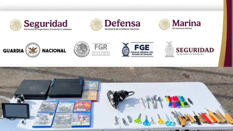 Durante la revisión fueron localizadas puntas hechizas, herramientas y una tableta electrónica al interior del penal.