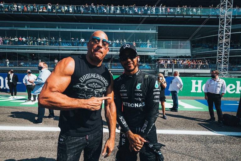 ‘Toretto’ y Hamilton, la foto que volvió locos a sus fans en Italia