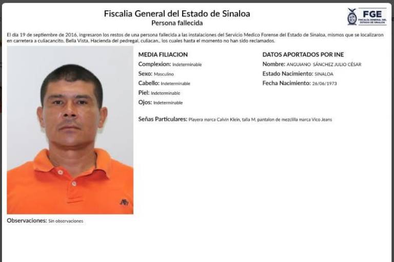 Identifican a Julio César luego de 9 años bajo resguardo del Semefo