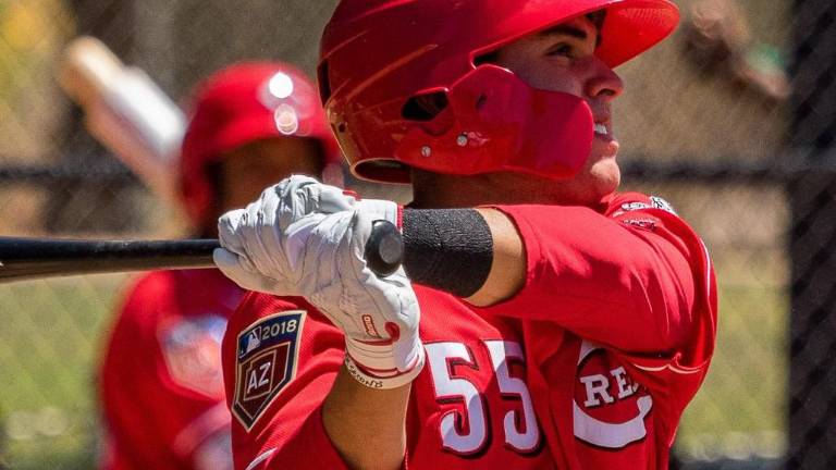 Actualmente, Alejo López está en el campo de entrenamiento de los Rojos de Cincinnati, de las Grandes Ligas.