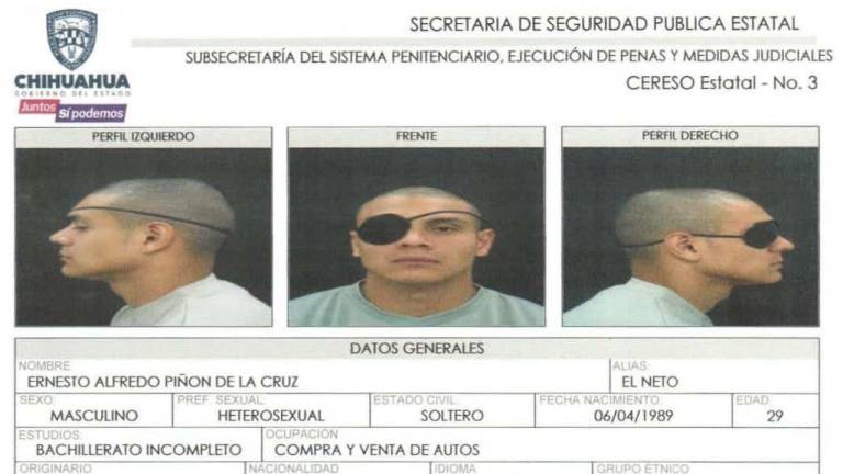 De entre los reos que se fugaron del penal de Ciudad Juárez, “El Neto” es considerado uno de los más peligrosos.