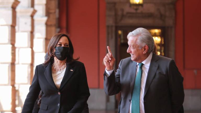 Kamala Harris y Andrés Manuel López Obrador.