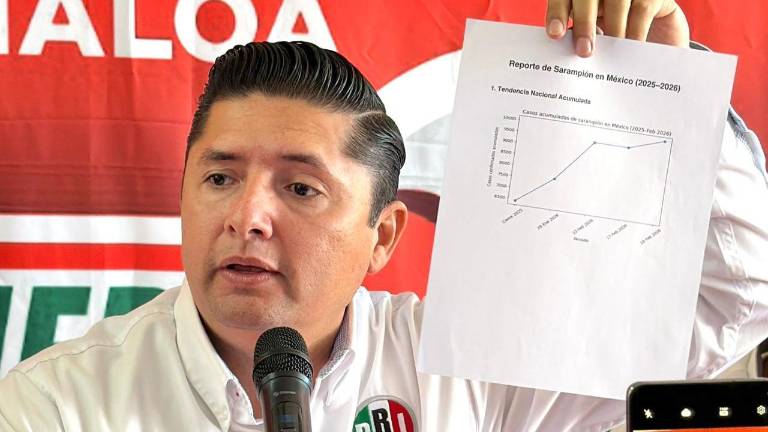 El dirigente del PRI en Sinaloa, César Emiilano Gerardo Lugo, acusa de desatención ante brote de sarampión.