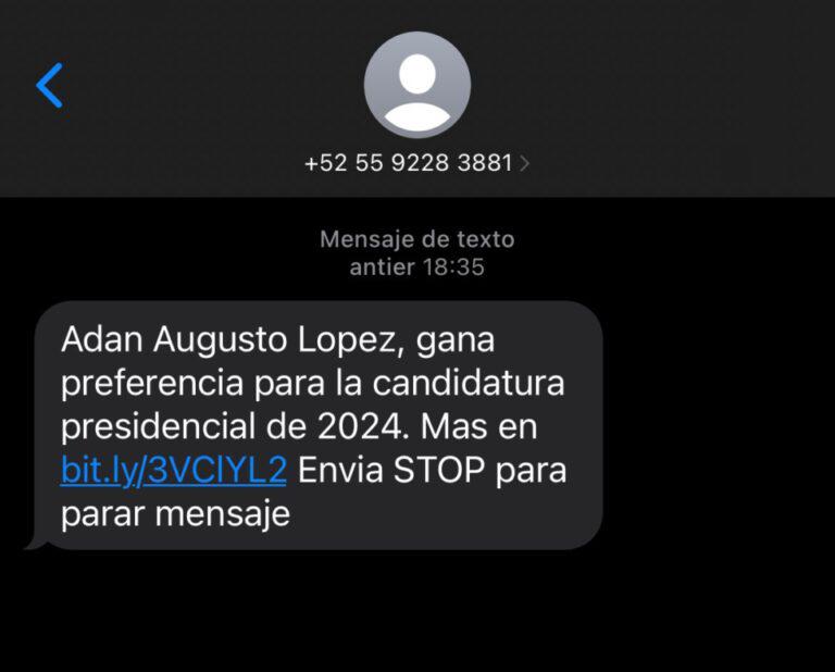 $!Mensajes de texto promueven aspiraciones de Adán Augusto; afirman que suben sus preferencias