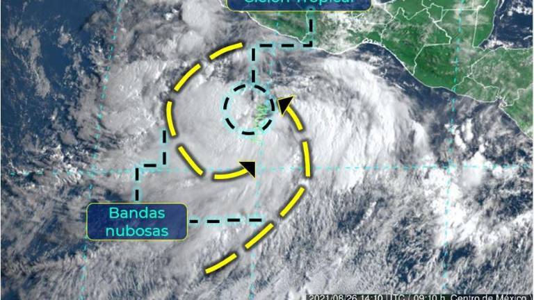 Las bandas nubosas llegarán a Sinaloa y dejarán lluvias.