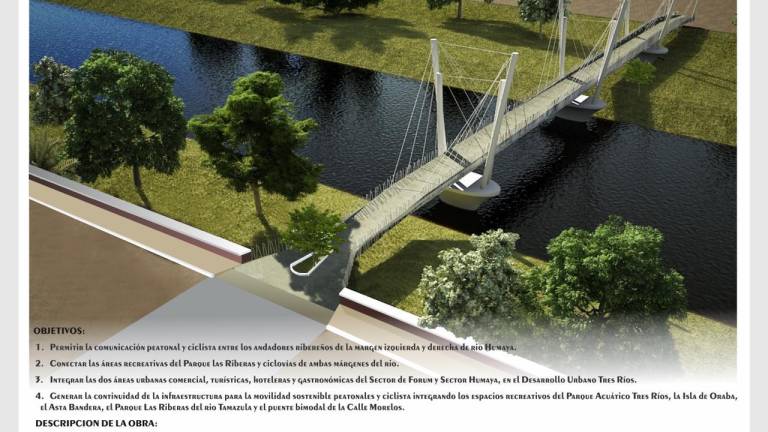 El Parque Las Riberas tendrá un nuevo puente bimodal; dan banderazo de inicio de obra