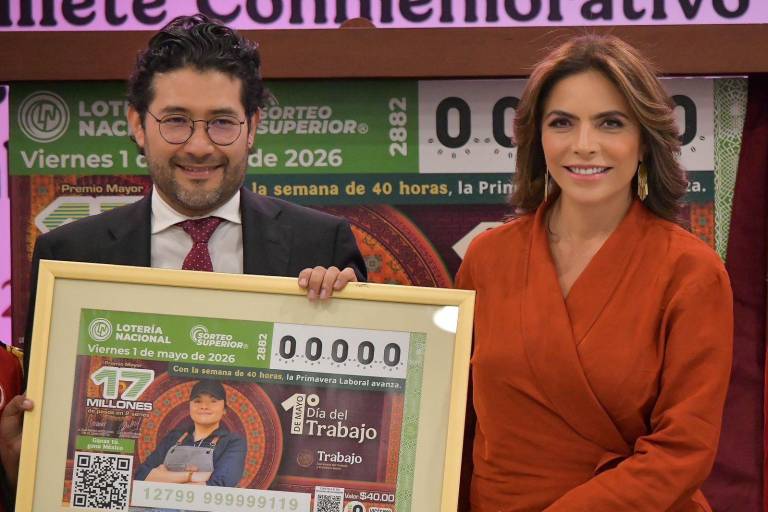 Presentan billete de Lotería por el Día del Trabajo, destaca avance en la jornada laboral de 40 horas a la semana