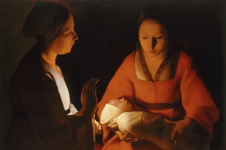 Georges de la Tour, El recién nacido, 1624-1628.