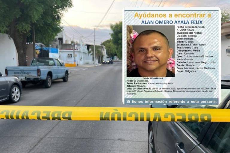 Hombre localizado sin vida en Culiacán tenía ficha de búsqueda; fue identificado como Alan Omero