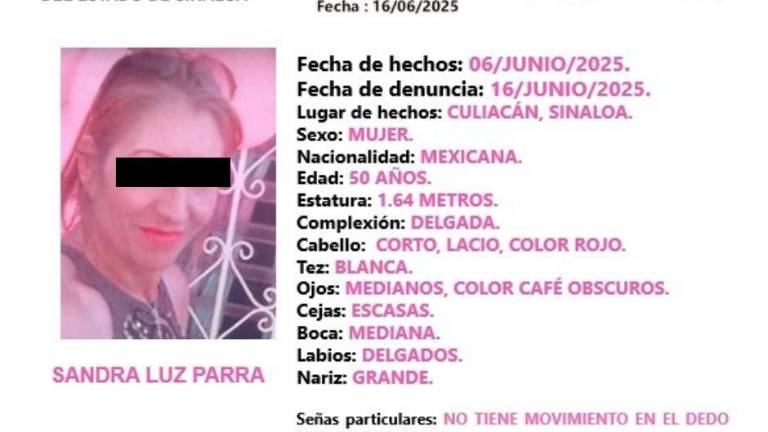 Autoridades de la Fiscalía General del Estado confirmaron este lunes el fallecimiento de Sandra Luz.