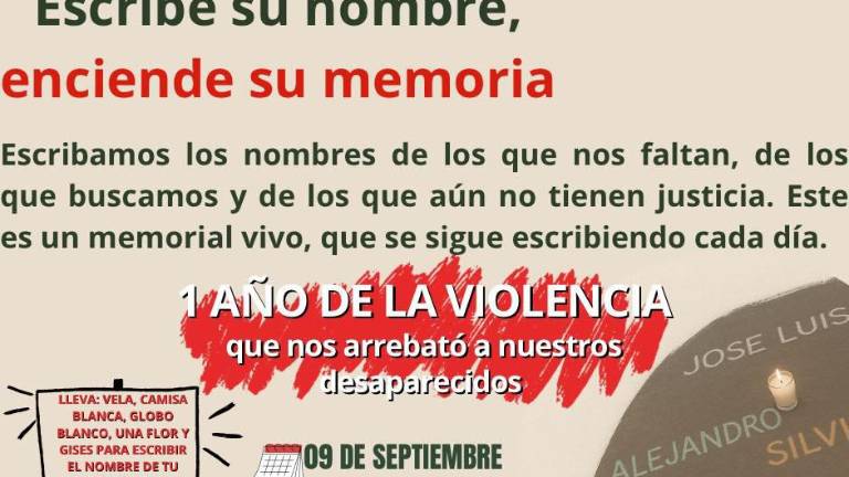 Convoca Por Las Voces Sin Justicia a jornada de memoria en Mazatlán a un año de la crisis de violencia en Sinaloa