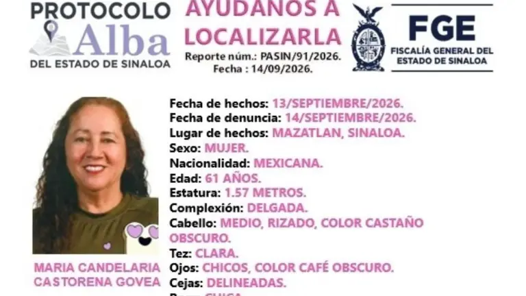 La mujer de 61 años desapareció desde el pasado 13 de septiembre en la colonia Gabriel Leyva.
