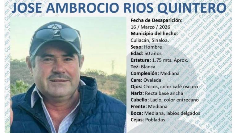 José Ambrocio desapareció la noche del martes en la sindicatura de Jesús María.