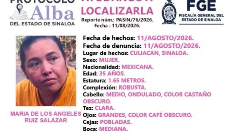 Autoridades buscan a la custodia penitenciaria desaparecida en Santa Rocío, Culiacán.
