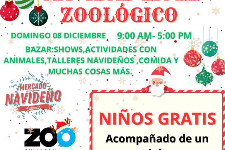 Realizará el Zoológico de Culiacán el bazar Mercado Navideño este domingo