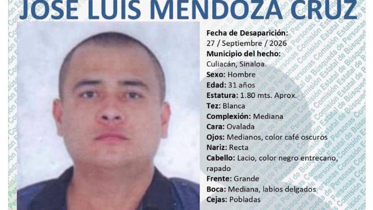 José Luis desapareció el 27 de septiembre en la colonia Villa Bonita de Culiacán.