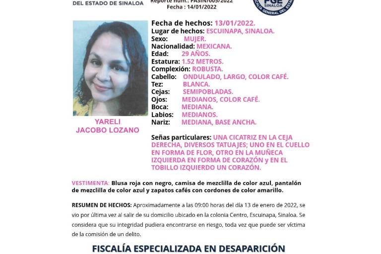 Reportan que Yareli, joven maestra de Escuinapa, ya fue localizada