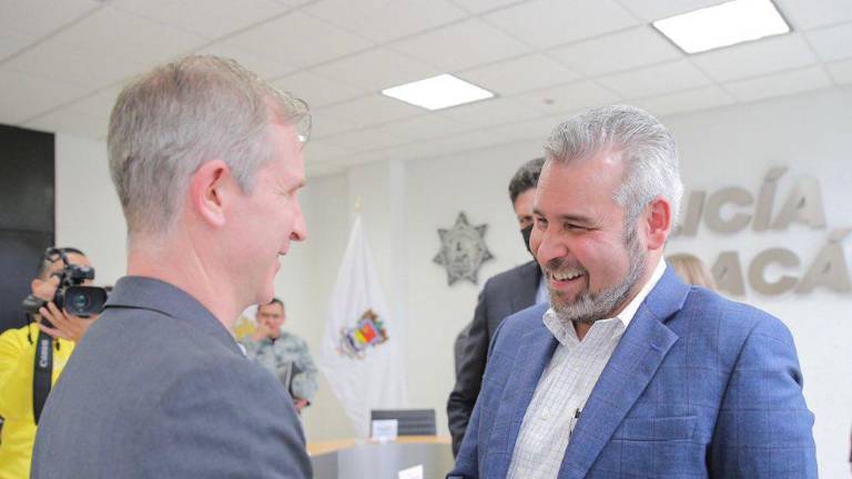 Autoridades de Estados Unidos se reúnen con el Gobernador de Michoacán, Alfredo Ramírez Bedolla.
