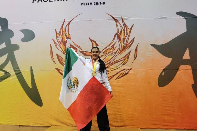 Sinaloense Karla García se cubre de oro en torneo internacional Phoenix Wushu Nationals