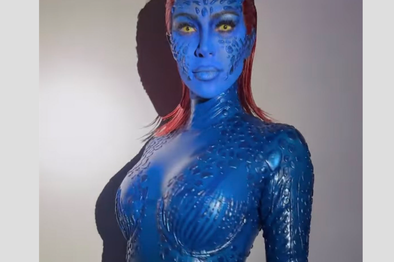 Se convierte Kim Kardashian en ‘Mystique’, personaje de la película ‘X-Men’