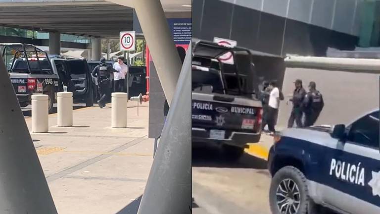 Algunas personas que se encontraban en estacionamiento del Aeropuerto de Culiacán fueron quienes grabaron dicho operativo.
