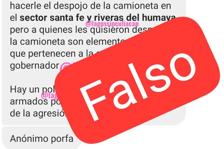 Desmienten agresión a equipo de seguridad del Gobernador de Sinaloa