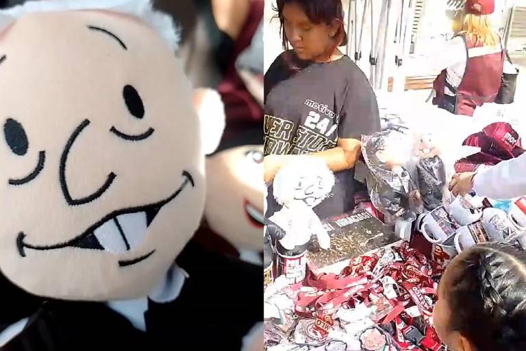 Peluches de AMLO en $200 y chalecos de Morena en $350, venden mercancía en mitin de Sheinbaum